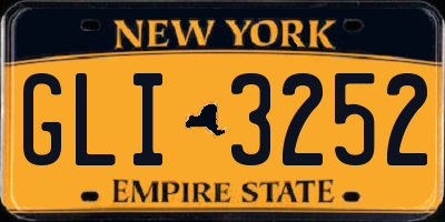 NY license plate GLI3252
