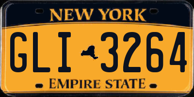 NY license plate GLI3264