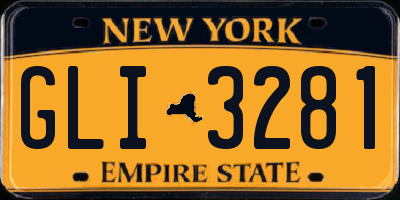 NY license plate GLI3281