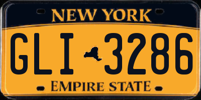 NY license plate GLI3286