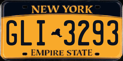NY license plate GLI3293