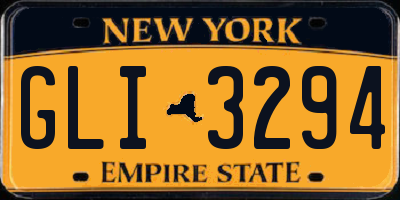 NY license plate GLI3294