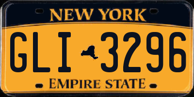 NY license plate GLI3296