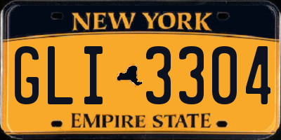 NY license plate GLI3304