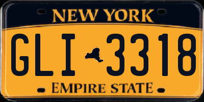 NY license plate GLI3318
