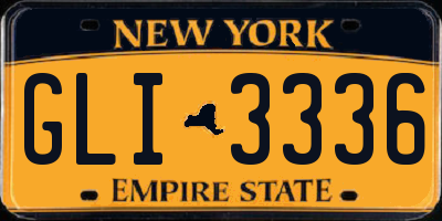 NY license plate GLI3336