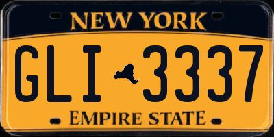 NY license plate GLI3337