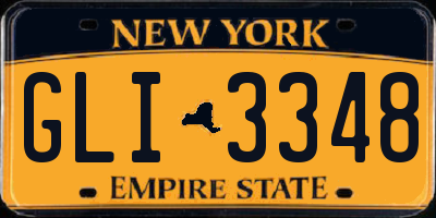 NY license plate GLI3348
