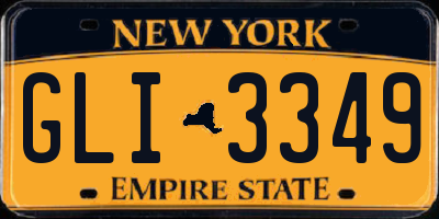 NY license plate GLI3349