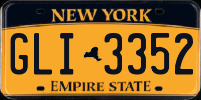 NY license plate GLI3352
