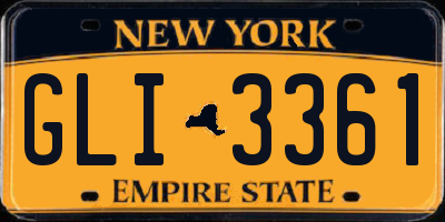 NY license plate GLI3361