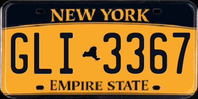 NY license plate GLI3367