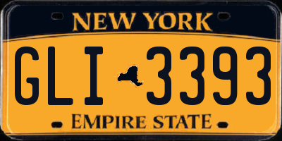 NY license plate GLI3393