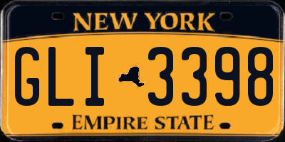 NY license plate GLI3398