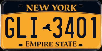 NY license plate GLI3401