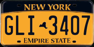 NY license plate GLI3407