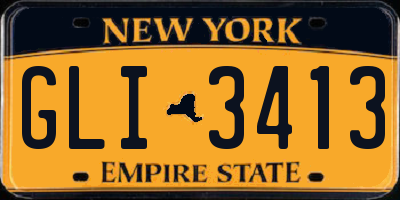 NY license plate GLI3413