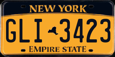NY license plate GLI3423