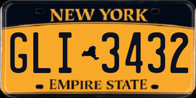 NY license plate GLI3432