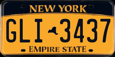 NY license plate GLI3437