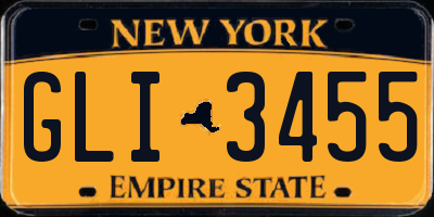 NY license plate GLI3455