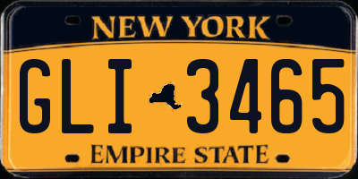 NY license plate GLI3465