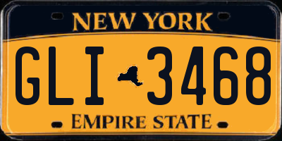 NY license plate GLI3468