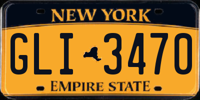 NY license plate GLI3470