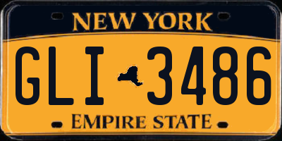 NY license plate GLI3486