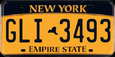 NY license plate GLI3493