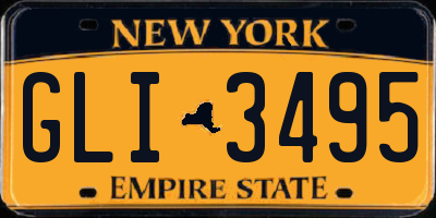 NY license plate GLI3495