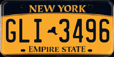 NY license plate GLI3496