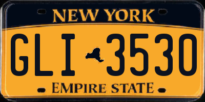 NY license plate GLI3530