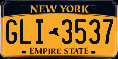 NY license plate GLI3537