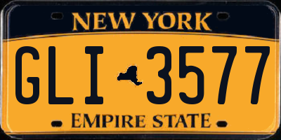 NY license plate GLI3577