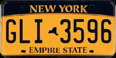 NY license plate GLI3596