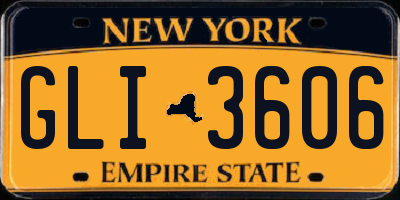 NY license plate GLI3606