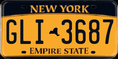 NY license plate GLI3687