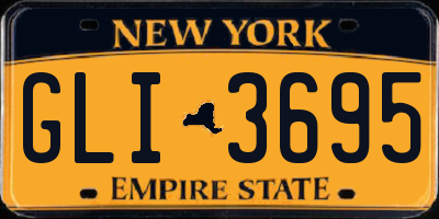 NY license plate GLI3695