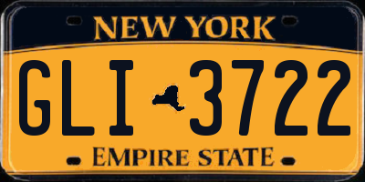 NY license plate GLI3722