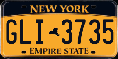 NY license plate GLI3735