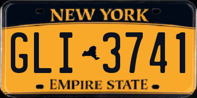 NY license plate GLI3741