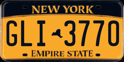 NY license plate GLI3770