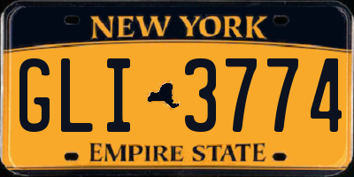 NY license plate GLI3774