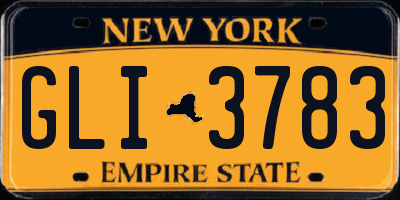 NY license plate GLI3783