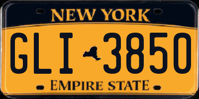 NY license plate GLI3850