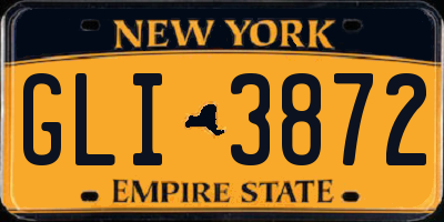NY license plate GLI3872
