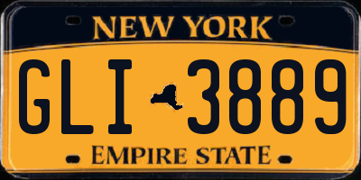 NY license plate GLI3889