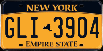 NY license plate GLI3904