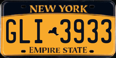 NY license plate GLI3933